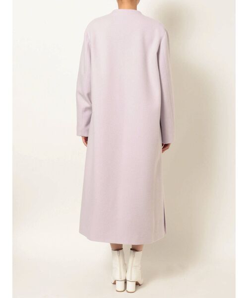 MERCURYDUO(マーキュリーデュオ)の「ウールノーカラーVネックコート(ノーカラーコート・レディース・ピンク/ブルー・SMALL/MEDIUM)」の11枚目の写真