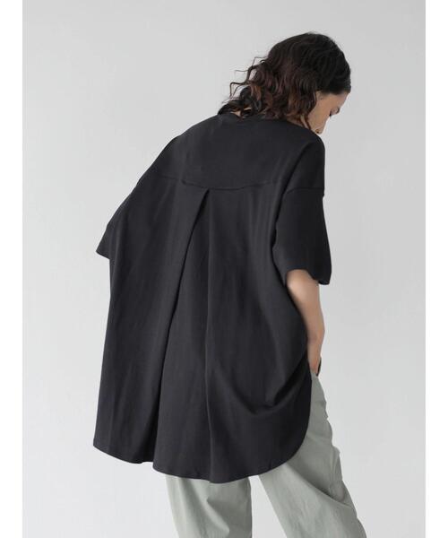 AMERICAN HOLIC(アメリカンホリック)の「バックタック半袖カットチュニック(Tシャツ/カットソー・レディース・ブラック/ライトカーキ/オフホワイト・L/M)」の19枚目の写真