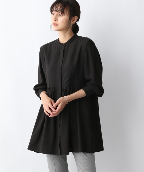 A part by（アパートバイ）の「RyNyペプラムシャツ_長袖　227957（シャツ/ブラウス・レディース・オフホワイト/ブラック/カーキ・FREE）」の10枚目の写真