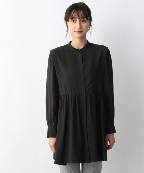 A part by（アパートバイ）の「RyNyペプラムシャツ_長袖　227957（シャツ/ブラウス・レディース・オフホワイト/ブラック/カーキ・FREE）」の11枚目の写真