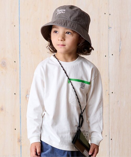 BREEZE（ブリーズ）の「2柄5色ポケットTシャツ（Tシャツ/カットソー・キッズ・ブラック/エンジ/グレー/オフホワイト/ベージュ・110/120/150/130/140/100/160/90）」の2枚目の写真