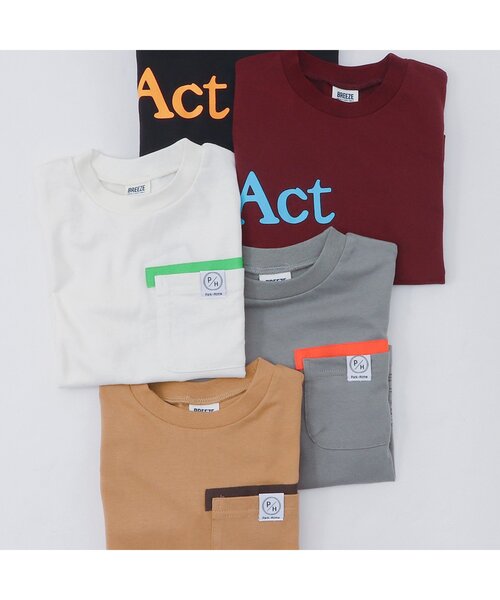 BREEZE（ブリーズ）の「2柄5色ポケットTシャツ（Tシャツ/カットソー・キッズ・ブラック/エンジ/グレー/オフホワイト/ベージュ・110/120/150/130/140/100/160/90）」の11枚目の写真