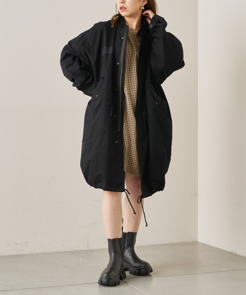 Chico（チコ）の「3wayライナー付きボリュームモッズ（モッズコート・レディース・カーキ/ブラック・FREE）」の6枚目の写真