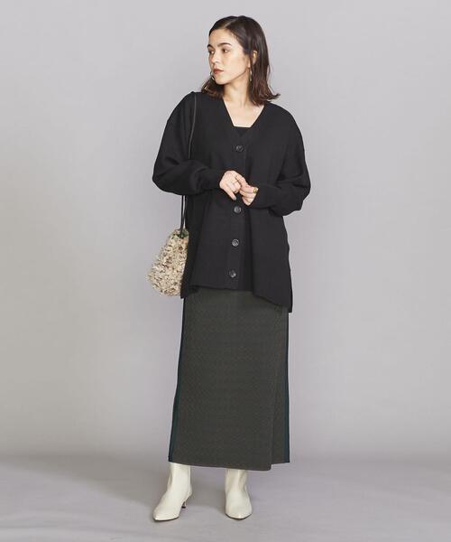 BEAUTY&YOUTH UNITED ARROWS（ビューティーアンドユースユナイテッドアローズ）の「BY Vネックニット カーディガン -ウォッシャブル-◆（カーディガン/ボレロ・レディース・ブラック/イエロー/モカ・FREE）」の5枚目の写真