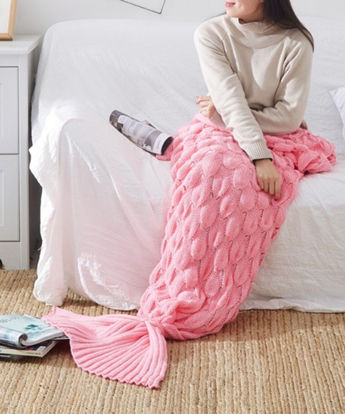 あったかい脚を温めてくれるマーメイドブランケット