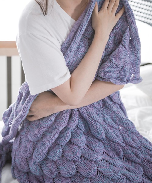aimoha（アイモハ）の「あったかい☆脚を温めてくれる☆マーメイドブランケット（ブランケット・レディース・ライトグレー/チョコ/グリーン/ブルー/パープル/ピンク・FREE）」の19枚目の写真