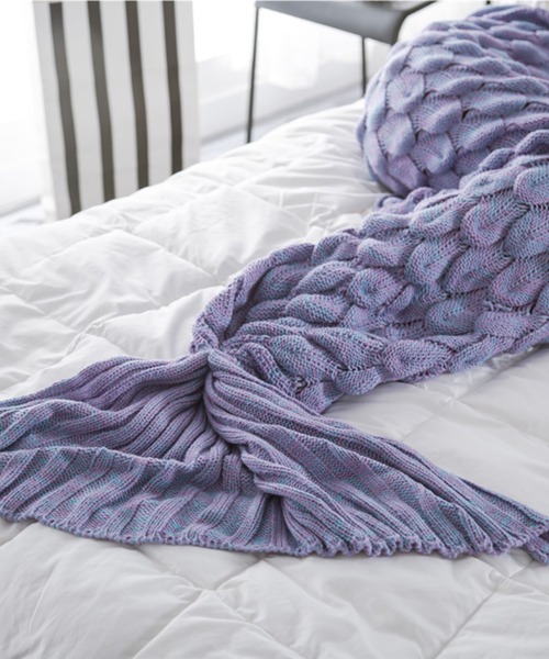 aimoha（アイモハ）の「あったかい☆脚を温めてくれる☆マーメイドブランケット（ブランケット・レディース・ライトグレー/チョコ/グリーン/ブルー/パープル/ピンク・FREE）」の12枚目の写真