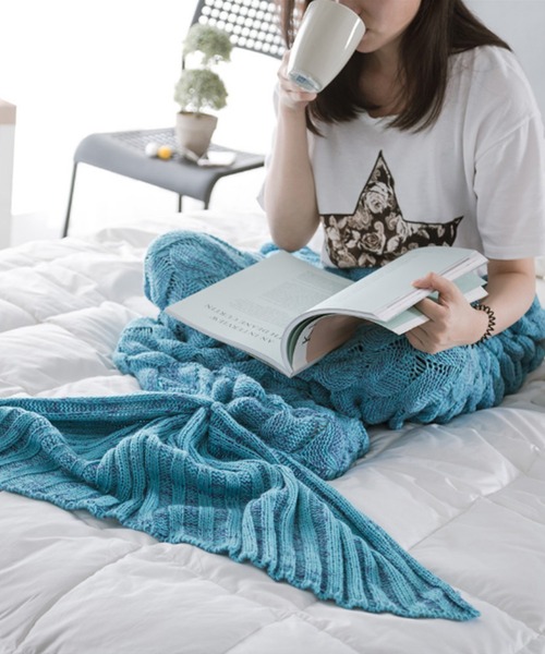 aimoha（アイモハ）の「あったかい☆脚を温めてくれる☆マーメイドブランケット（ブランケット・レディース・ライトグレー/チョコ/グリーン/ブルー/パープル/ピンク・FREE）」の11枚目の写真