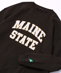 FREAK'S STORE | WEB限定 ビッグシルエット 刺繍カレッジロゴ クルーネックスウェット/MAINE(スウェット)