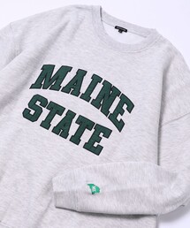 FREAK'S STORE | WEB限定 ビッグシルエット 刺繍カレッジロゴ クルーネックスウェット/MAINE(スウェット)