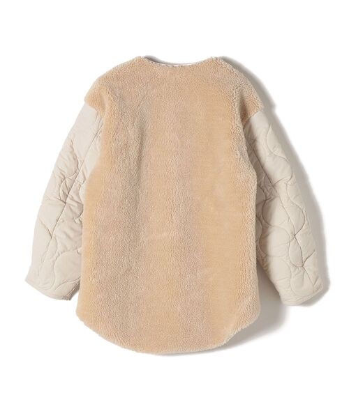 WILD THINGS(ワイルドシングス)の「〈手洗い可能〉【SHIPS別注】WILDTHINGS:キルトボアドッキングコート◆(その他アウター・レディース・ブラック/ベージュ/ナチュラル・ONE SIZE)」の10枚目の写真