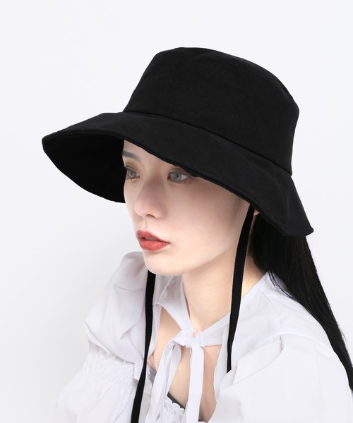 WC（ダブル シー）の「シンプルストラップハット（ハット・レディース・ブラック・FREE）」の3枚目の写真