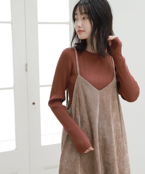 LAKOLE（ラコレ）の「12Gリブクルーネックニット / 958978（ニット/セーター・レディース・セージグリーン/その他9/オリーブ/その他6/アイボリー/テラコッタ/ブラック/ライトパープル・SMALL/MEDIUM）」の3枚目の写真