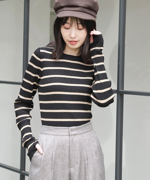 LAKOLE（ラコレ）の「12Gリブクルーネックニット / 958978（ニット/セーター・レディース・セージグリーン/その他9/オリーブ/その他6/アイボリー/テラコッタ/ブラック/ライトパープル・SMALL/MEDIUM）」の7枚目の写真