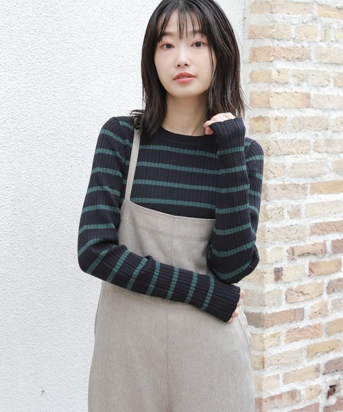 LAKOLE（ラコレ）の「12Gリブクルーネックニット / 958978（ニット/セーター・レディース・セージグリーン/その他9/オリーブ/その他6/アイボリー/テラコッタ/ブラック/ライトパープル・SMALL/MEDIUM）」の8枚目の写真