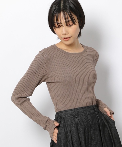 LAKOLE（ラコレ）の「12Gリブクルーネックニット / 958978（ニット/セーター・レディース・セージグリーン/その他9/オリーブ/その他6/アイボリー/テラコッタ/ブラック/ライトパープル・SMALL/MEDIUM）」の11枚目の写真