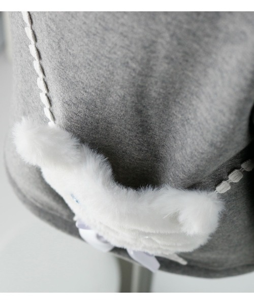 Catherine Cottage（キャサリンコテージ）の「ネコポシェットトップス（スウェット・キッズ・グレー/ライラック/スモークピンク/グレイッシュブルー/パープル/アイボリー/ベビーピンク・100/110/120/130/140/150）」の17枚目の写真