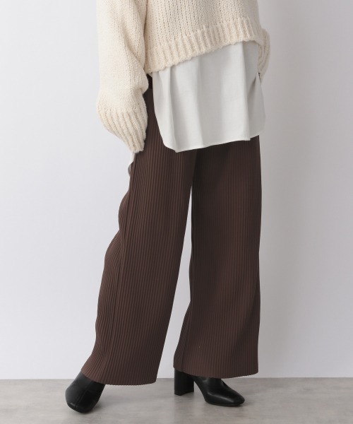 LOWRYS FARM（ローリーズファーム）の「ｓｅｌｆｃｕｔウラキモウパンツ　254665（その他パンツ・レディース・ブラック/ブラウン/グリーン/アイボリー・FREE）」の3枚目の写真