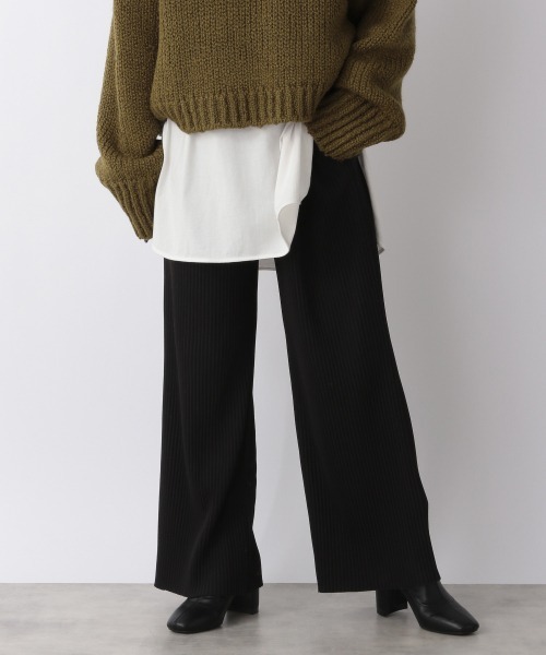 LOWRYS FARM（ローリーズファーム）の「ｓｅｌｆｃｕｔウラキモウパンツ　254665（その他パンツ・レディース・ブラック/ブラウン/グリーン/アイボリー・FREE）」の2枚目の写真