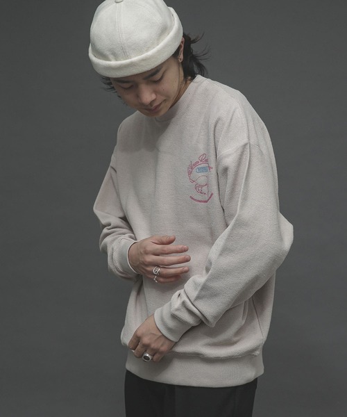 SENSE OF PLACE by URBAN RESEARCH（センスオブプレイスバイアーバンリサーチ）の「『XLサイズあり』インサイドアウトグラフィックスウェットシャツ（スウェット・メンズ・ブルー/ライトベージュ・MEDIUM/LARGE/X-LARGE）」の7枚目の写真