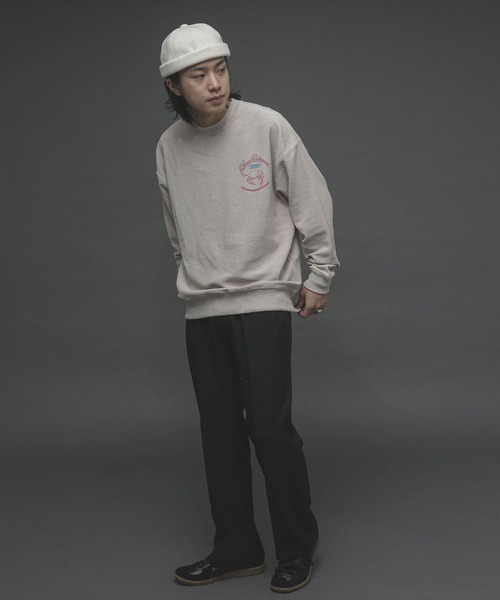 SENSE OF PLACE by URBAN RESEARCH（センスオブプレイスバイアーバンリサーチ）の「『XLサイズあり』インサイドアウトグラフィックスウェットシャツ（スウェット・メンズ・ブルー/ライトベージュ・MEDIUM/LARGE/X-LARGE）」の8枚目の写真