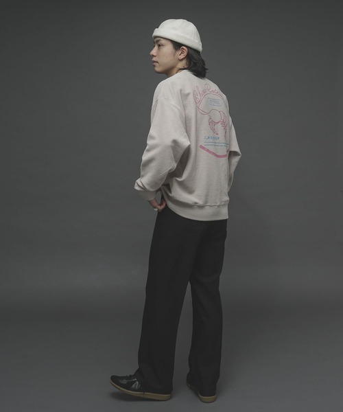 SENSE OF PLACE by URBAN RESEARCH（センスオブプレイスバイアーバンリサーチ）の「『XLサイズあり』インサイドアウトグラフィックスウェットシャツ（スウェット・メンズ・ブルー/ライトベージュ・MEDIUM/LARGE/X-LARGE）」の9枚目の写真