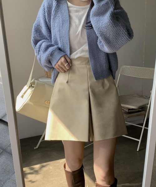 mood for a day（ムードフォーアデイ）の「mana bag / マットレザーショルダーバック（ショルダーバッグ・レディース・ブラック/クリーム・FREE）」の8枚目の写真