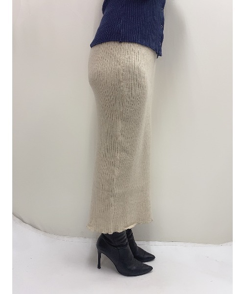おしゃれスタ(オシャレスタ)の「【HARBOR ハーバー】カシミヤリブニットスカート(BP)(スカート・レディース・ベージュ/モカ/ベージュ系・M/S)」の9枚目の写真