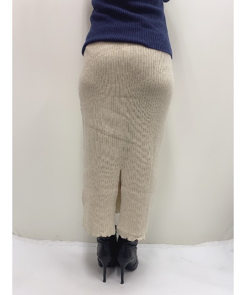 おしゃれスタ(オシャレスタ)の「【HARBOR ハーバー】カシミヤリブニットスカート(BP)(スカート・レディース・ベージュ/モカ/ベージュ系・M/S)」の6枚目の写真