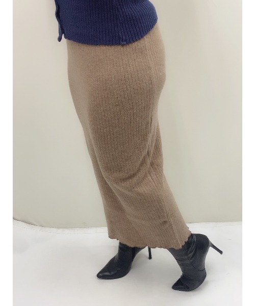 おしゃれスタ(オシャレスタ)の「【HARBOR ハーバー】カシミヤリブニットスカート(BP)(スカート・レディース・ベージュ/モカ/ベージュ系・M/S)」の12枚目の写真
