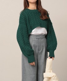 ケーブル極短ニット　258150