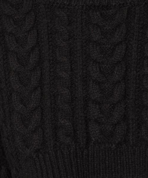 Heather（ヘザー）の「ケーブル極短ニット　258150（ニット/セーター・レディース・オフホワイト/ブラック/グリーン・FREE）」の18枚目の写真