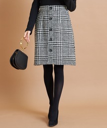 tocco closet（トッコ　クローゼット）の「飾り釦付きツイード台形スカート（スカート）」