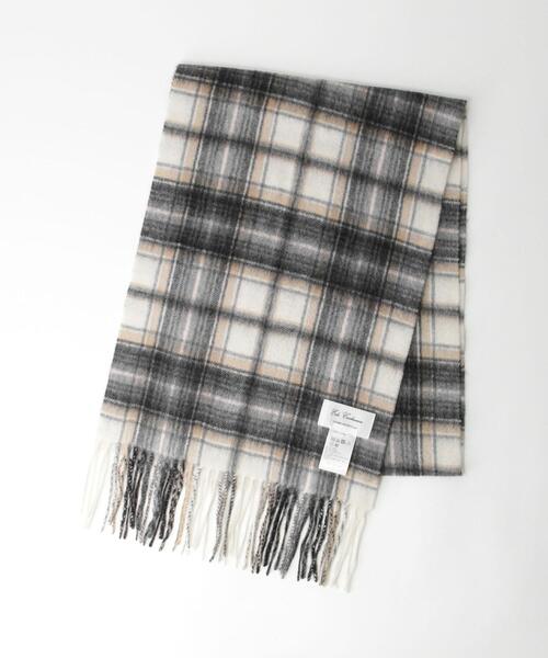 Eds Cashmere(イーディーエスカシミア)の「<Eds Cashmere>カシミヤ チェック マフラー(マフラー・レディース・オフホワイト/マスタード/コバルトブルー・FREE)」の12枚目の写真