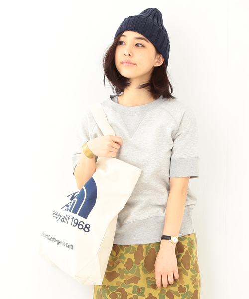 BEAMS BOY（ビームスボーイ）の「 BEAMS BOY / 半袖 ラグランスウェット 15SS（スウェット・レディース・グレー/オレンジ系その他/サックスブルー・ONE SIZE）」の14枚目の写真
