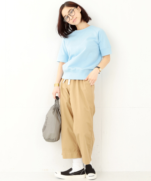 BEAMS BOY（ビームスボーイ）の「 BEAMS BOY / 半袖 ラグランスウェット 15SS（スウェット・レディース・グレー/オレンジ系その他/サックスブルー・ONE SIZE）」の6枚目の写真