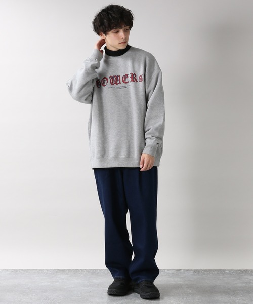 RAGEBLUE（レイジブルー）の「＜SIGNAL SPORTS＞カレッジ裏起毛スウェットクルー/254695（スウェット・メンズ・ホワイト/パープル/ネイビー/グレー/イエロー・MEDIUM/LARGE/X-LARGE）」の15枚目の写真