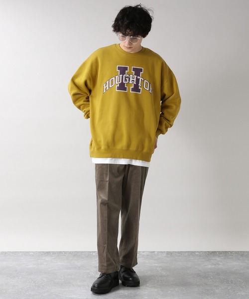 RAGEBLUE（レイジブルー）の「＜SIGNAL SPORTS＞カレッジ裏起毛スウェットクルー/254695（スウェット・メンズ・ホワイト/パープル/ネイビー/グレー/イエロー・MEDIUM/LARGE/X-LARGE）」の21枚目の写真