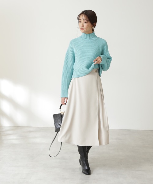 N.（N. Natural Beauty Basic）（エヌエヌナチュラルビューティーベーシック）の「◆ヨコアゼショートニット（ニット/セーター・レディース・オフホワイト/チャコールグレー/ブルー/パープル・MEDIUM）」の19枚目の写真