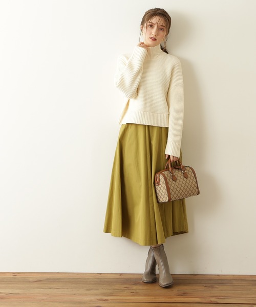 N.（N. Natural Beauty Basic）（エヌエヌナチュラルビューティーベーシック）の「◆ヨコアゼショートニット（ニット/セーター・レディース・オフホワイト/チャコールグレー/ブルー/パープル・MEDIUM）」の18枚目の写真