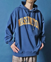 カレッジプリントスウェットパーカー メンズ スウェット フーディー 春服