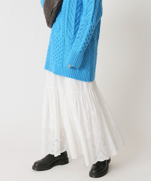 U by SPICK&SPAN(ユーバイスピックアンドスパン)の「≪追加≫カットワークレーススカート3◆(スカート・レディース・ホワイト・36/38)」の14枚目の写真