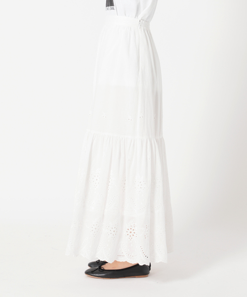 U by SPICK&SPAN(ユーバイスピックアンドスパン)の「≪追加≫カットワークレーススカート3◆(スカート・レディース・ホワイト・36/38)」の10枚目の写真