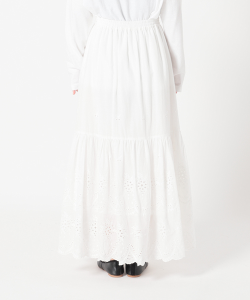 U by SPICK&SPAN(ユーバイスピックアンドスパン)の「≪追加≫カットワークレーススカート3◆(スカート・レディース・ホワイト・36/38)」の9枚目の写真