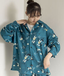 GLOSTER | 【GLOSTER/グロスター】Longchamp ヴィンテージプリント オープンカラーシャツ(シャツ/ブラウス)