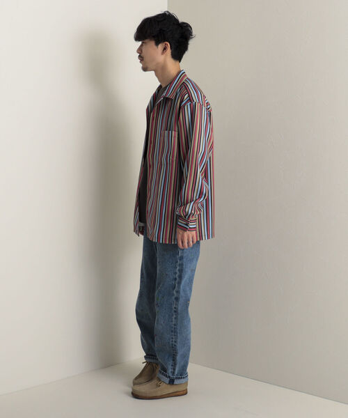 GLOSTER（グロスター）の「【GLOSTER/グロスター】Longchamp ヴィンテージプリント オープンカラーシャツ（シャツ/ブラウス・メンズ・ブラック系その他4/ベージュ系その他3/グリーン系その他2・MEDIUM/LARGE）」の5枚目の写真