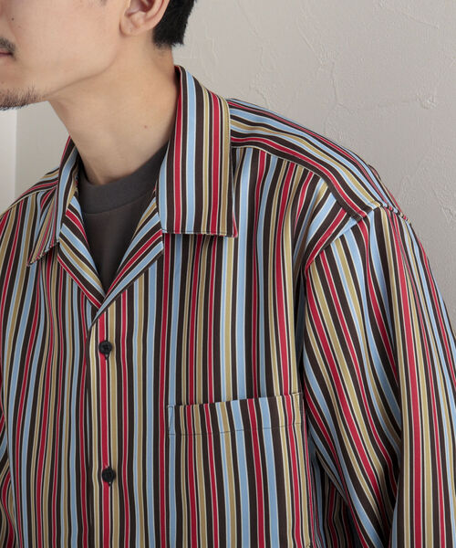 GLOSTER（グロスター）の「【GLOSTER/グロスター】Longchamp ヴィンテージプリント オープンカラーシャツ（シャツ/ブラウス・メンズ・ブラック系その他4/ベージュ系その他3/グリーン系その他2・MEDIUM/LARGE）」の8枚目の写真