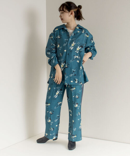 GLOSTER（グロスター）の「【GLOSTER/グロスター】Longchamp ヴィンテージプリント オープンカラーシャツ（シャツ/ブラウス・メンズ・ブラック系その他4/ベージュ系その他3/グリーン系その他2・MEDIUM/LARGE）」の11枚目の写真