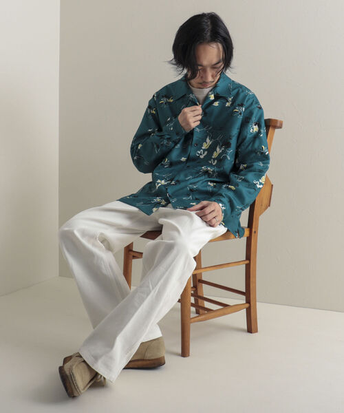 GLOSTER（グロスター）の「【GLOSTER/グロスター】Longchamp ヴィンテージプリント オープンカラーシャツ（シャツ/ブラウス・メンズ・ブラック系その他4/ベージュ系その他3/グリーン系その他2・MEDIUM/LARGE）」の13枚目の写真