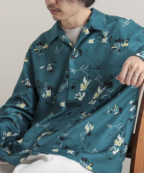 GLOSTER（グロスター）の「【GLOSTER/グロスター】Longchamp ヴィンテージプリント オープンカラーシャツ（シャツ/ブラウス・メンズ・ブラック系その他4/ベージュ系その他3/グリーン系その他2・MEDIUM/LARGE）」の15枚目の写真